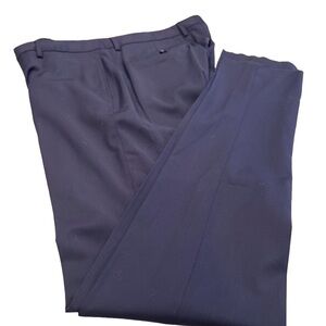 NWOT BONOBOS Pants Mens Size 35 Navy Blue Slim Fit Tapered Leg Wool Flat Front